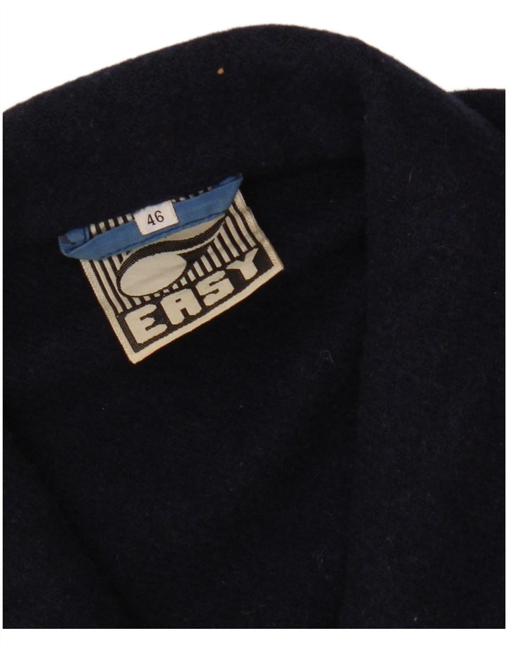 EASY Γυναικείο μπουφάν 3/4 μανίκι 4 κουμπιών μπλέιζερ IT 46 μεγάλο navy μπλε