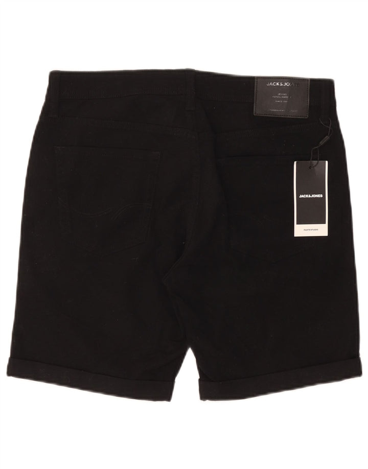 Ανδρικό κανονικό σορτς Jack & Jones, μεσαίο W32, μαύρο βαμβακερό