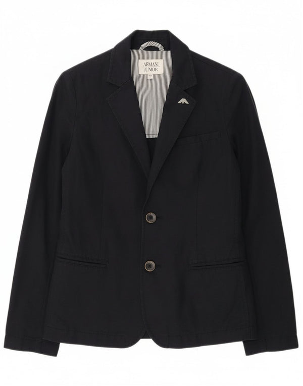 Armani Junior Boys 2 Button Blazer Jacket 11-12 Years Navy Blue Cotton