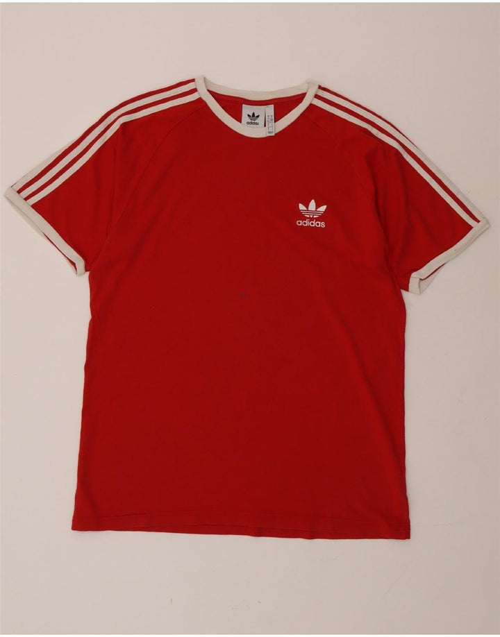 Ανδρικό T-Shirt ADIDAS Top μεγάλο κόκκινο βαμβακερό