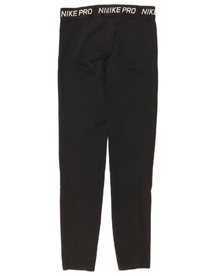 Γραφικό κολάν NIKE Girls Dri Fit 12-13 ετών Μεγάλο μαύρο πολυεστέρα