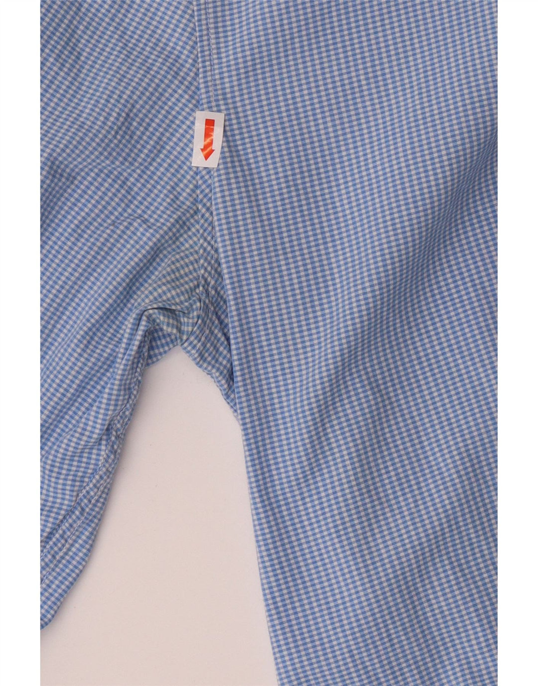 CALVIN KLEIN Mens Fitted Shirt Size 40 15 3/4 Medium Blue Gingham Cotton