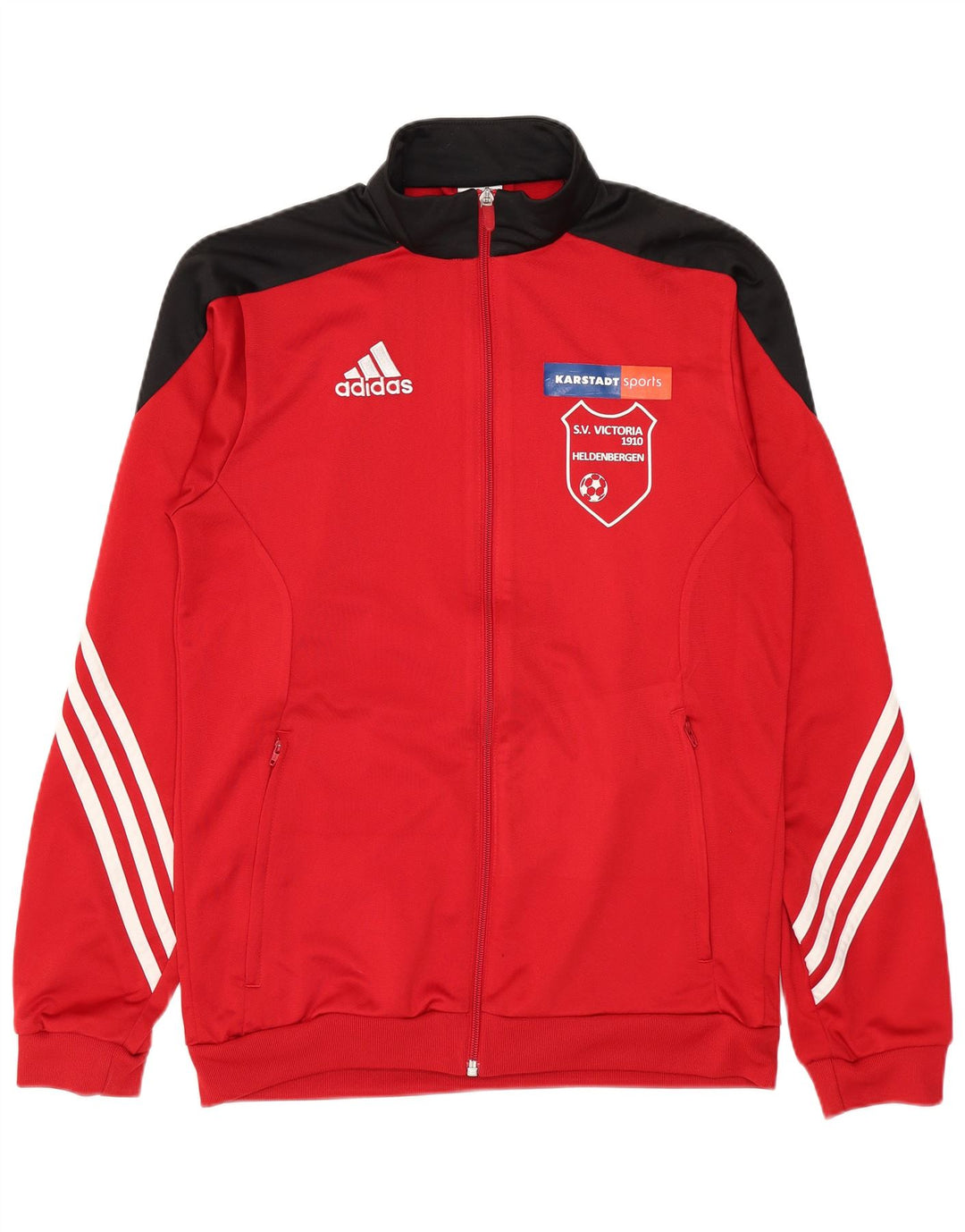 Ανδρική φόρμα φόρμας Adidas με γραφικό τοπ μπουφάν Μικρό κόκκινο πολύχρωμο πολυεστέρα