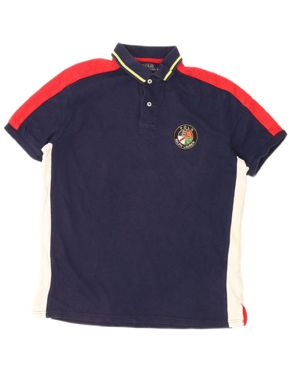 Πόλο Ralph Lauren Ανδρικό πουκάμισο με προσαρμοσμένη εφαρμογή Polo Medium Navy Blue Colourblock