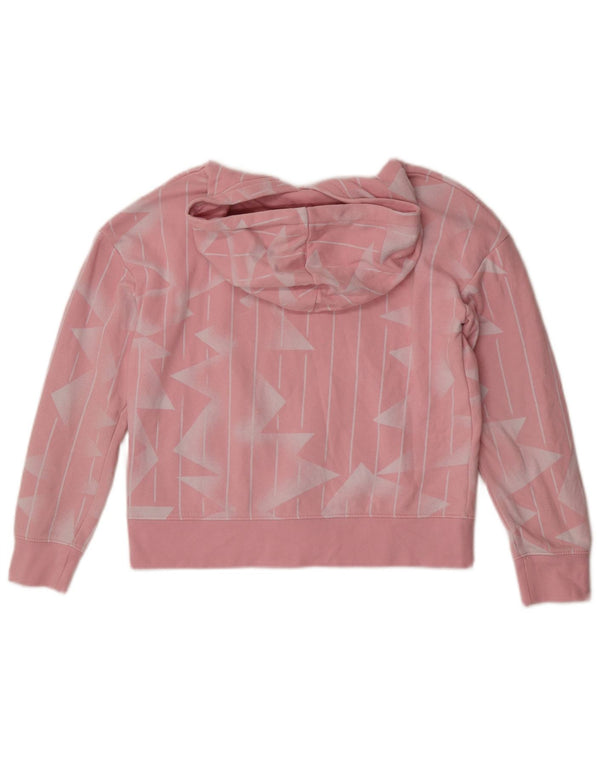 Jordan Girls Hoodie Jumper 12-13 ετών Μεγάλο Ροζ Γεωμετρικό Βαμβάκι
