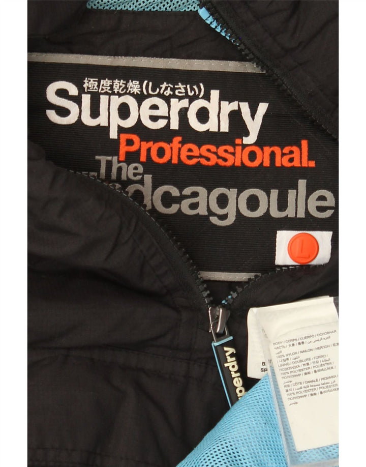 Γυναικείο SUPERDRY The Windcagoule Hooded Anorak Jacket UK 16 Large Black