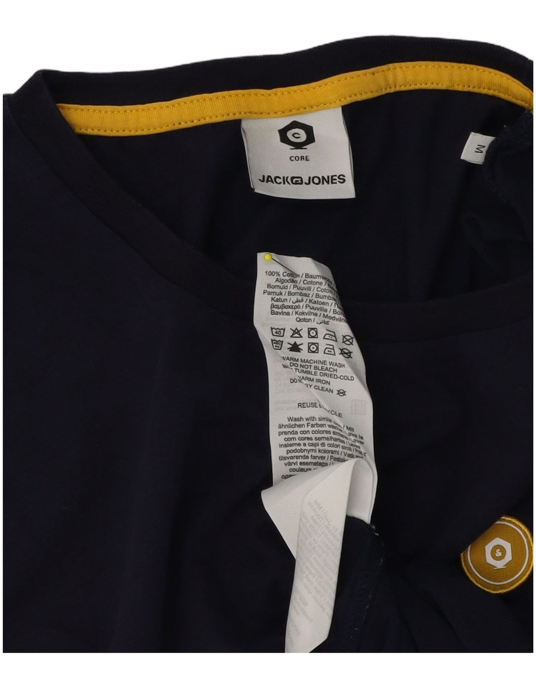 Jack & Jones Ανδρικό T-Shirt Top από μεσαίο ναυτικό μπλε βαμβακερό