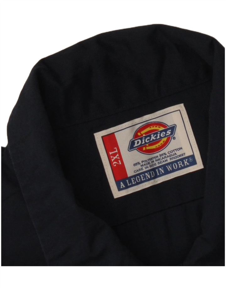 DICKIES Ανδρικό κοντομάνικο πουκάμισο 2XL Navy Blue Polyester