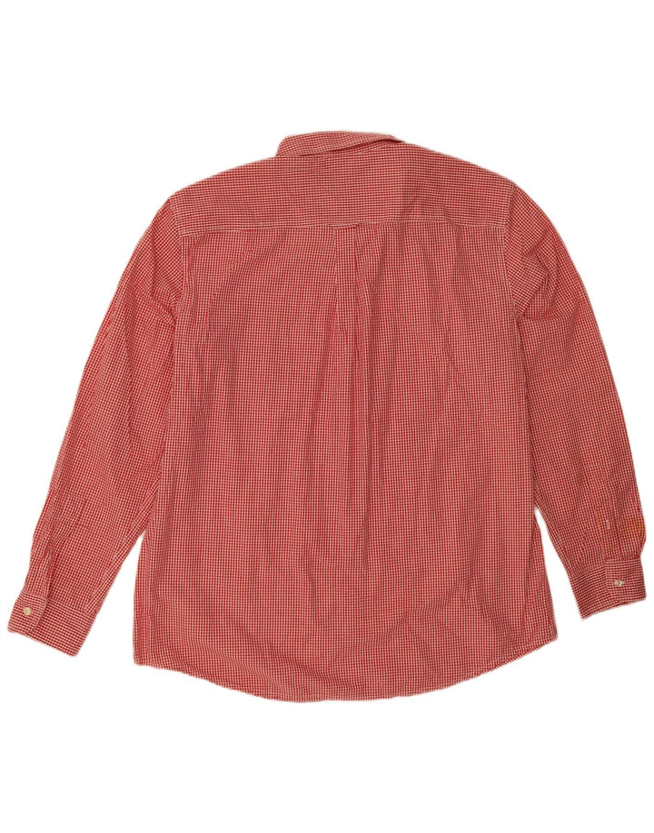 Chaps Ανδρικό πουκάμισο Easy Care XL Red Gingham Cotton
