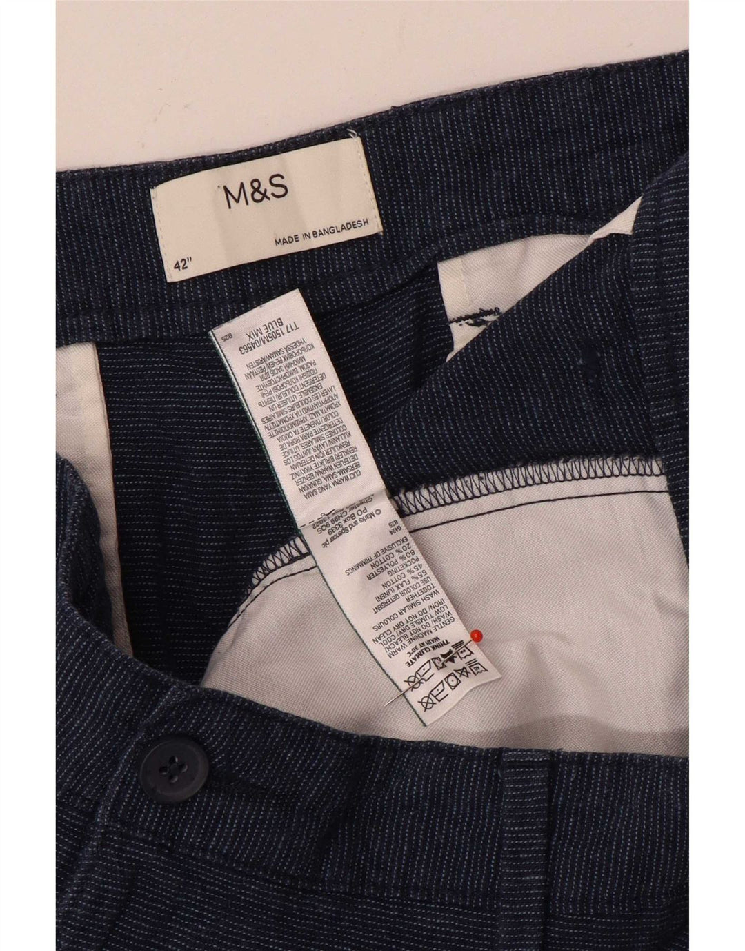 Ανδρικό σορτς Chino Marks & Spencer W42 2XL Μπλε Λινό