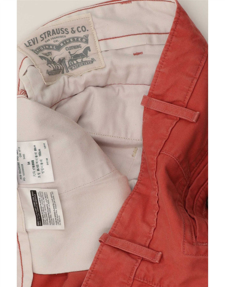 Ανδρικό σορτς Chino Levi's W34 μεγάλο ροζ βαμβακερό