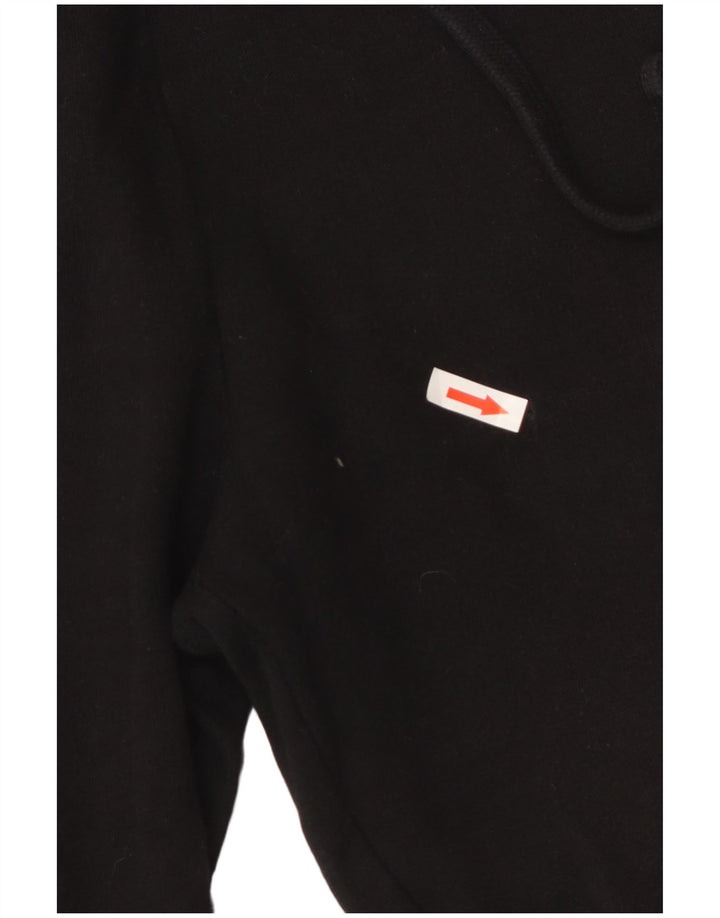 JACK WILLS Γυναικεία αθλητική φόρμα γραφικών παντελόνι Joggers UK 8 Small Black