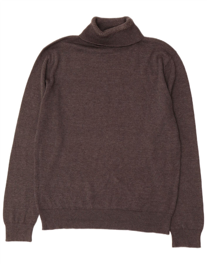 Ανδρικό πουλόβερ French Connection Roll Neck Jumper Μεγάλο Καφέ Βαμβακερό