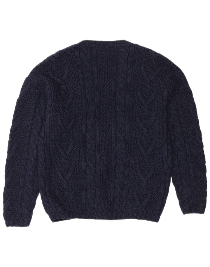 L.L.Bean Γυναικεία ζακέτα υπερμεγέθη UK 10 Small Navy Blue Wool