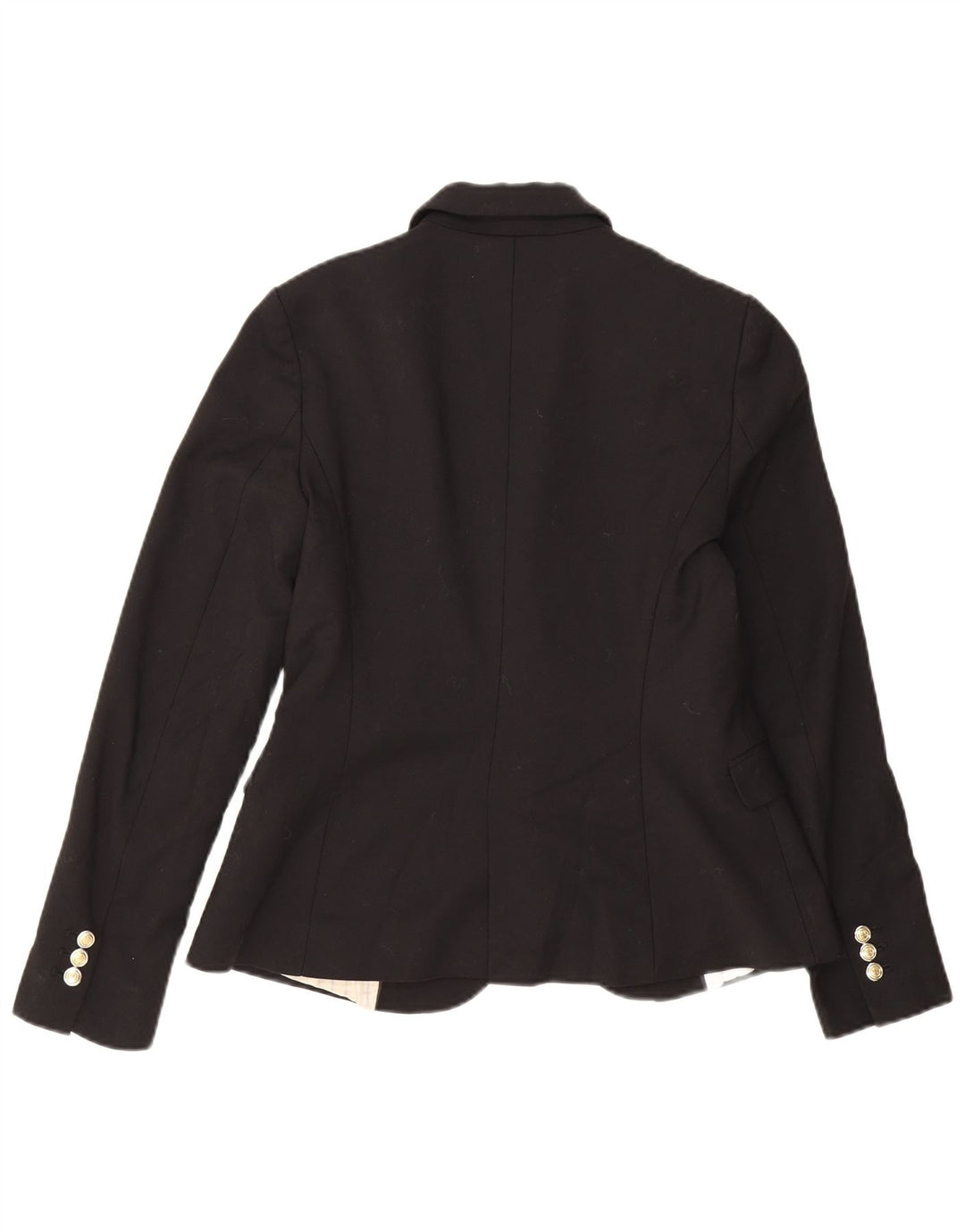 Zara Γυναικείο σακάκι 1 κουμπιού blazer UK 12 μεσαίο μαύρο βαμβακερό
