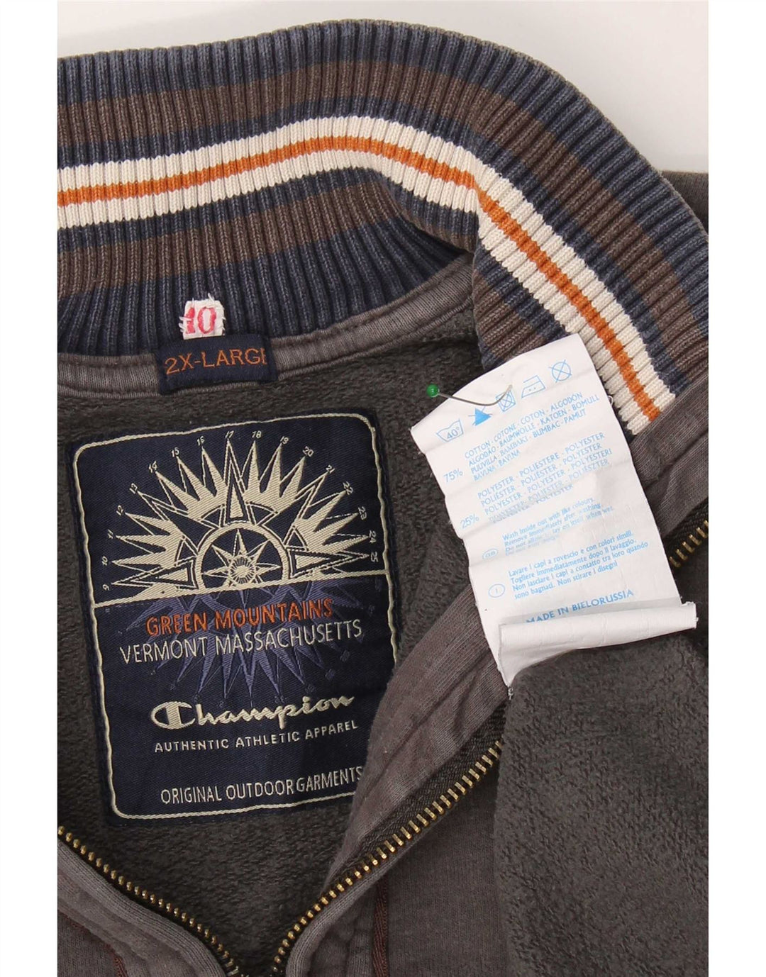 Ανδρικό φούτερ με φερμουάρ Champion Jumper 2XL Γκρι βαμβακερό