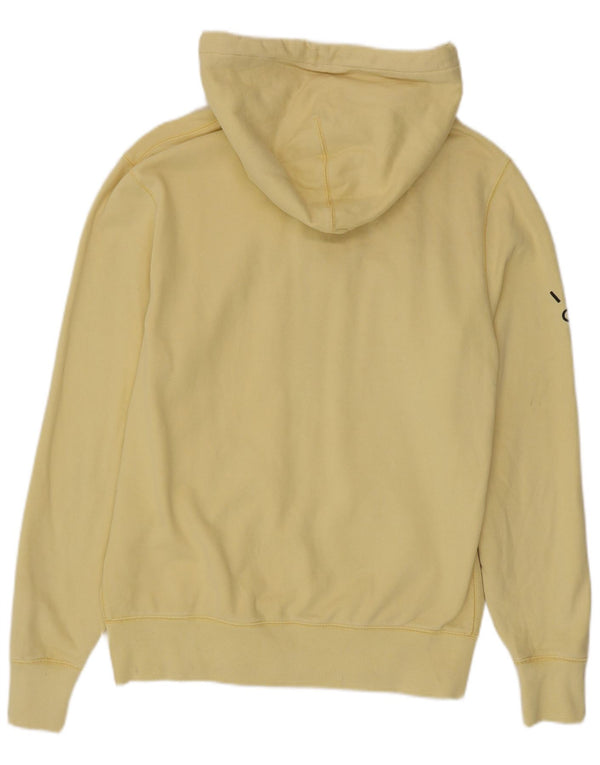 Jack Wills Ανδρικό πουλόβερ με φερμουάρ με κουκούλα μεγάλο κίτρινο βαμβακερό