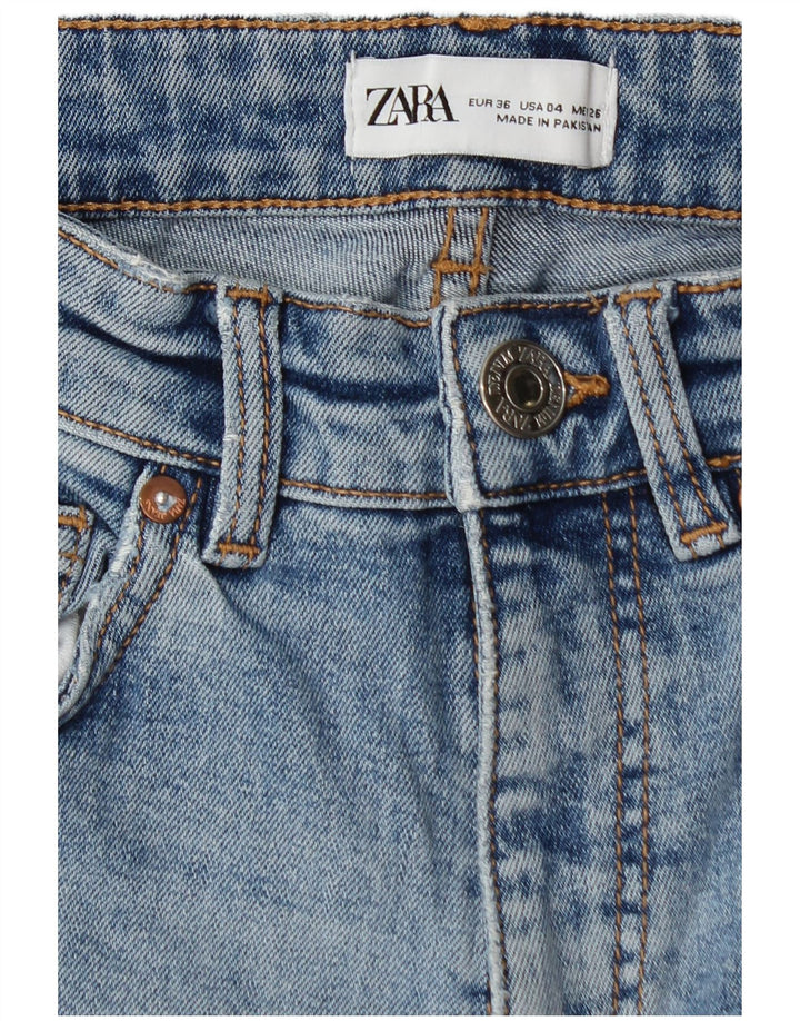 Γυναικείο τζιν μποτάκι ZARA EU 36 XS W26 L25 Μπλε βαμβακερό