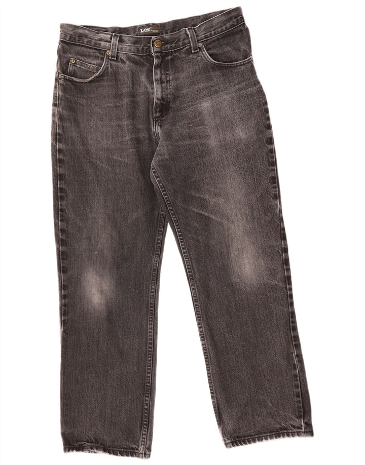 LEE Mens Brooklyn Straight Jeans W36 L27 Grey Cotton