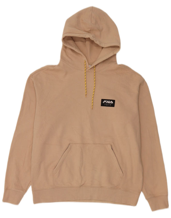 Ανδρικό Fila Graphic Loose Fit Hoodie Jumper Large Beige