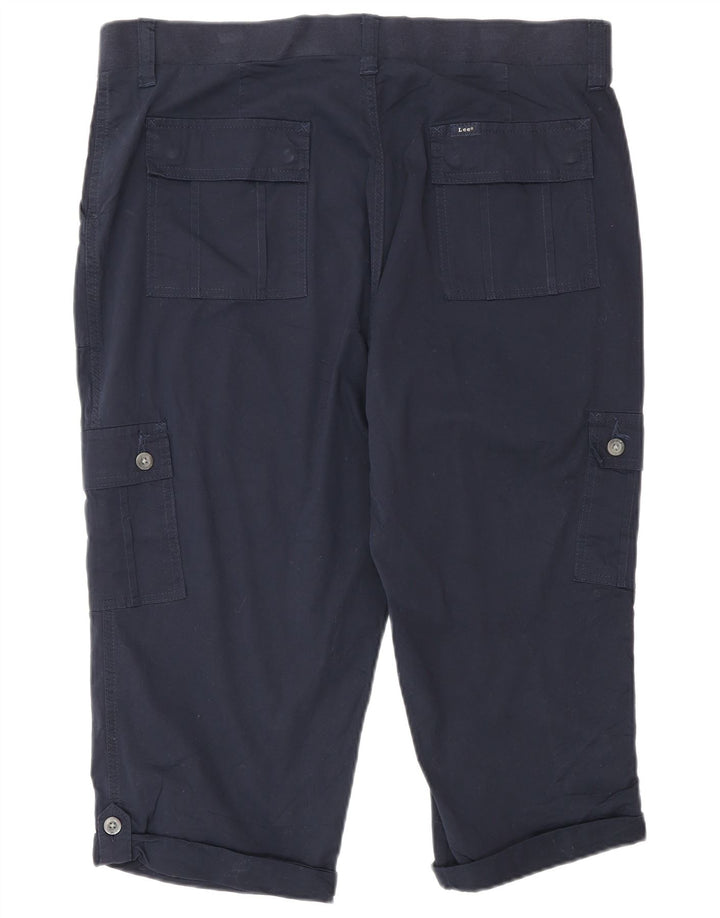 Lee Γυναικείο παντελόνι Cargo Capri US 16 2XL W38 L19 Navy Blue Cotton