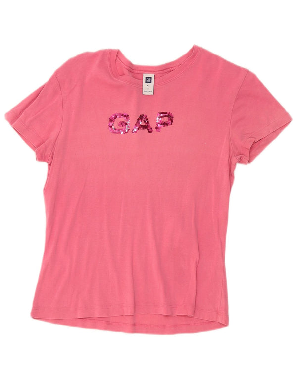 Gap Γυναικείο γραφικό T-Shirt Top UK 12 Medium Pink