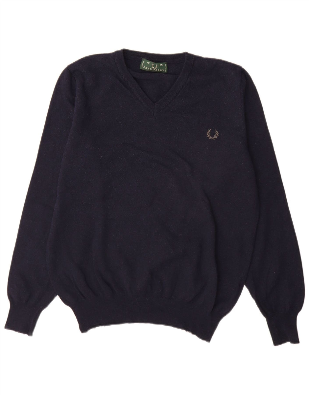 Fred Perry Ανδρικό πουλόβερ με λαιμόκοψη με λαιμόκοψη μεγάλου χρώματος μάλλινο
