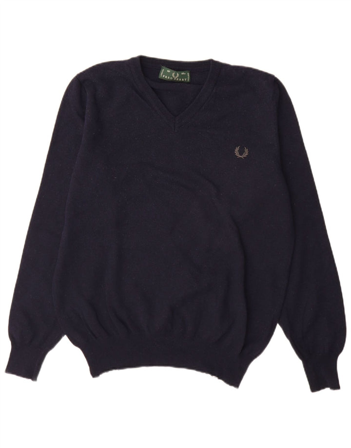 Fred Perry Ανδρικό πουλόβερ με λαιμόκοψη με λαιμόκοψη μεγάλου χρώματος μάλλινο