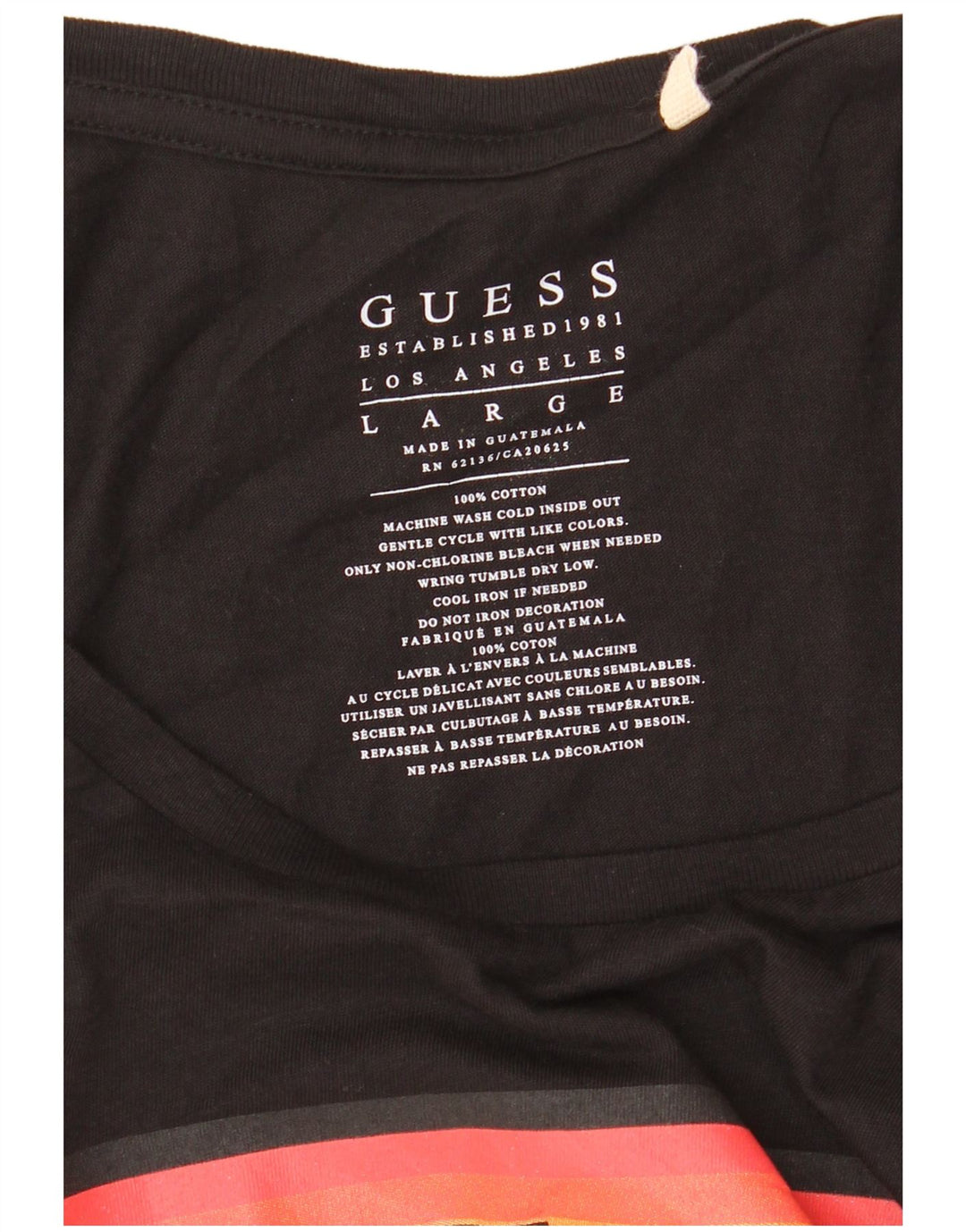 Ανδρικό γραφικό γιλέκο Guess Top Large Μαύρο Βαμβακερό