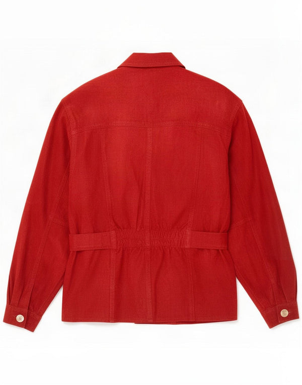 Vintage Womens Suede Jacket EU 36 Small Red Leather