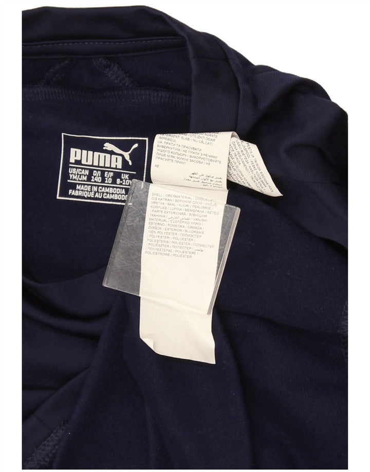Puma Boys Top μακρυμάνικο 9-10 ετών Navy Blue Polyester