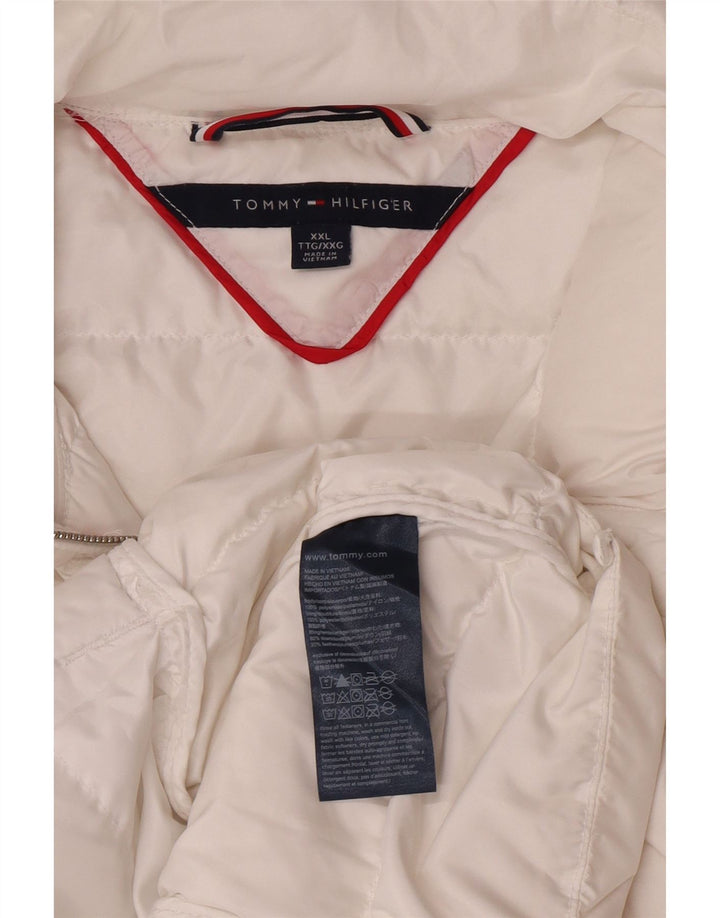 Tommy Hilfiger Γυναικείο μπουφάν με επένδυση UK 20 2XL Λευκό Πολυαμίδιο