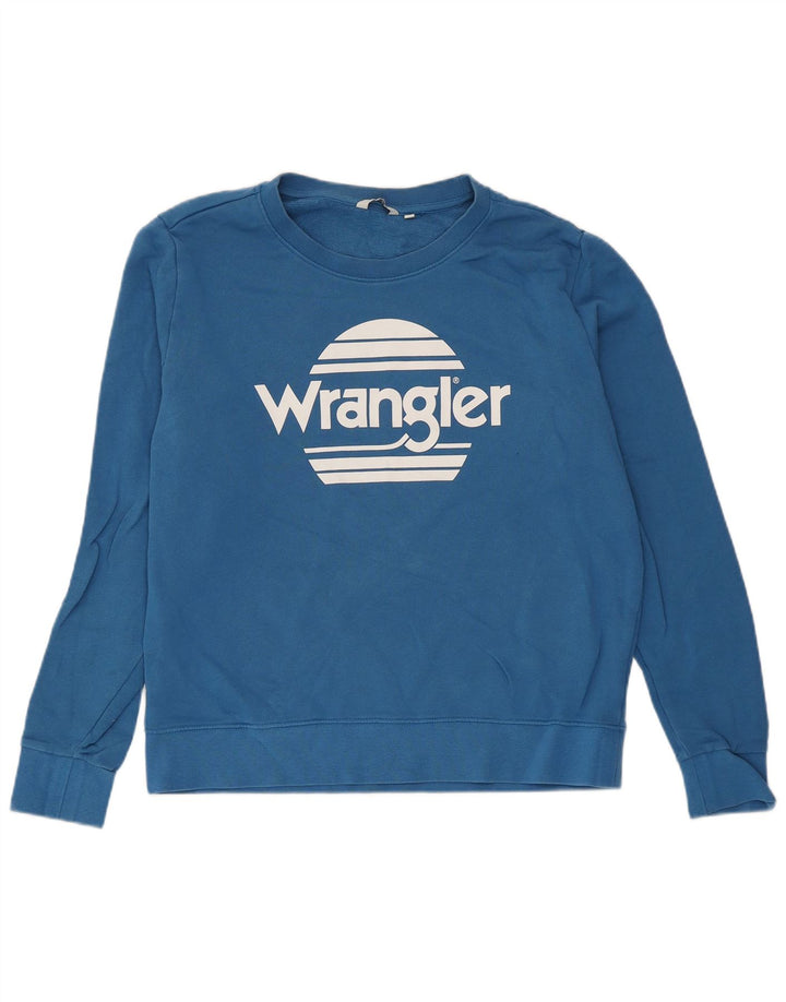 Γυναικείο Φούτερ Wrangler Graphic Jumper UK 14 Medium Blue Cotton