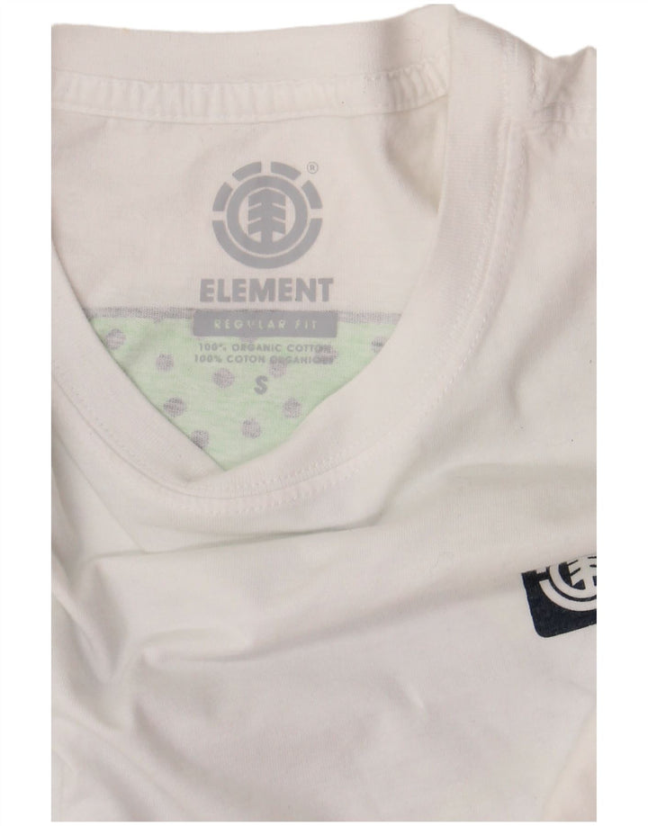 Element Ανδρικό T-Shirt Regular Fit Top Μικρό λευκό βαμβακερό