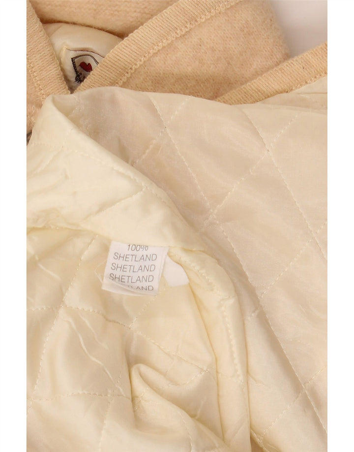 VINTAGE Γυναικείο Μπουφάν με 5 κουμπιά Blazer UK 14 Large Beige