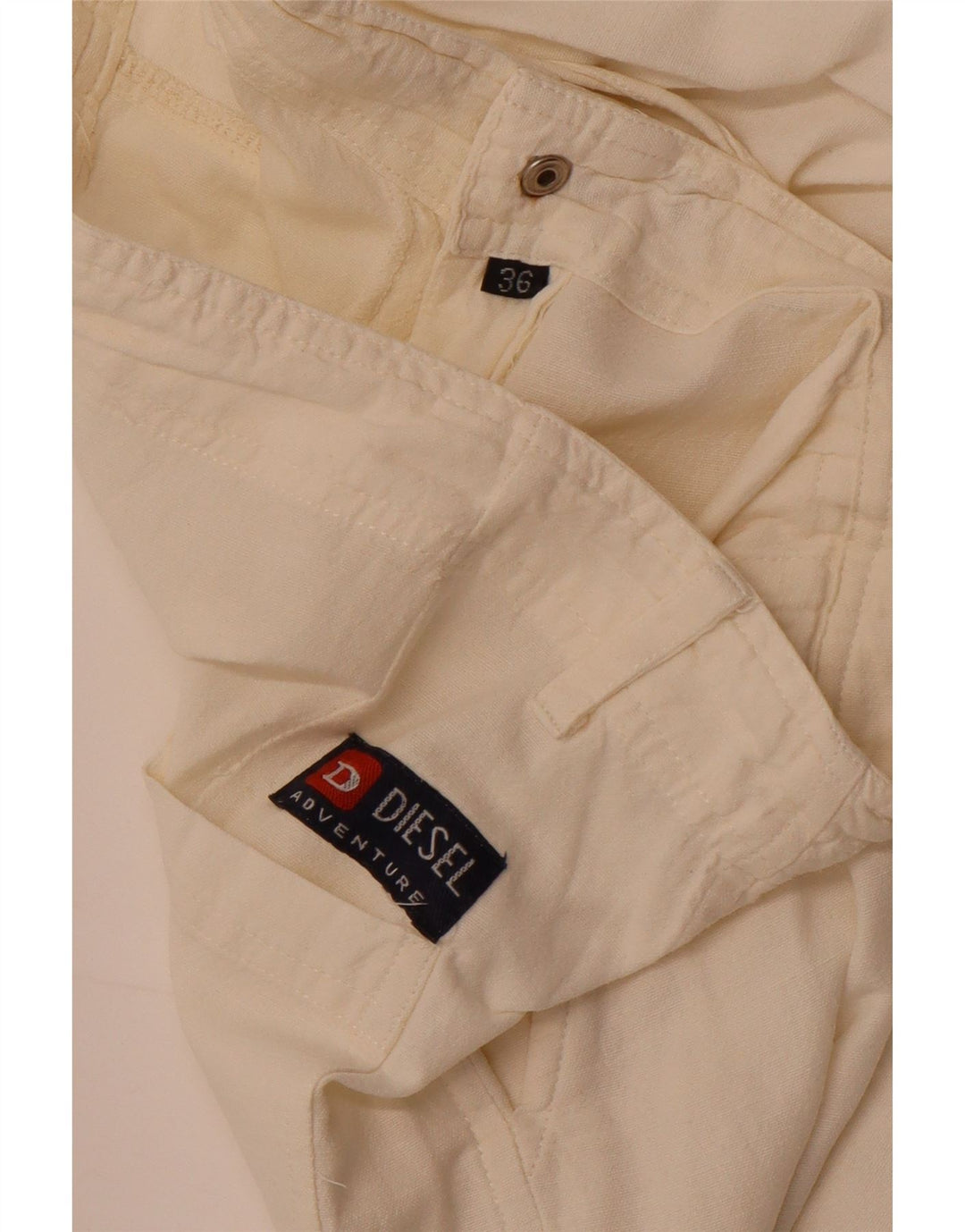 Diesel γυναικείο φαρδύ παντελόνι W36 L27 Off White