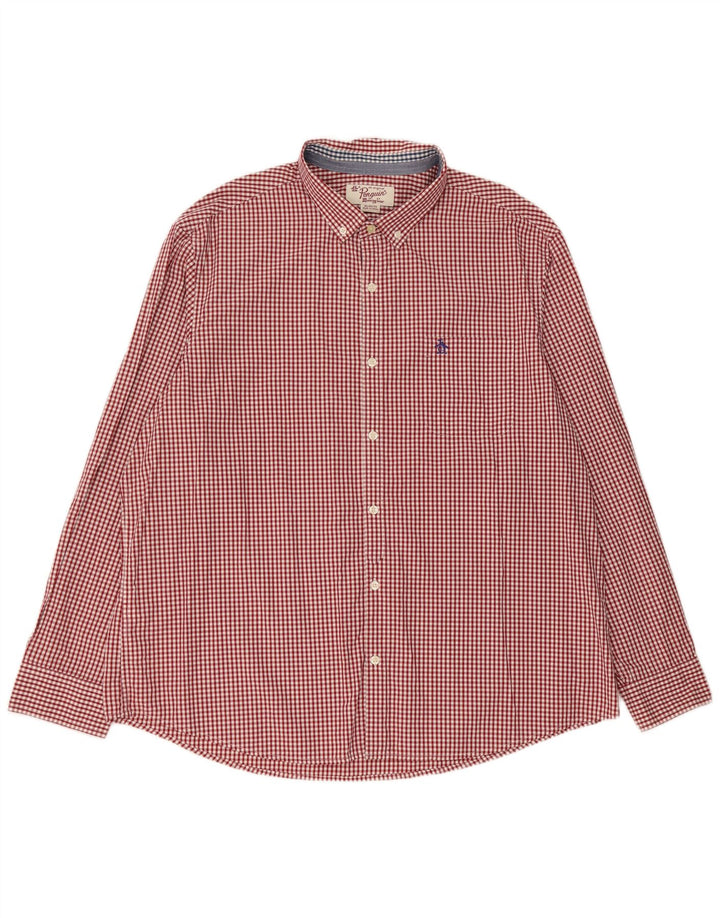 Ανδρικό πουκάμισο Penguin XL Red Gingham Cotton