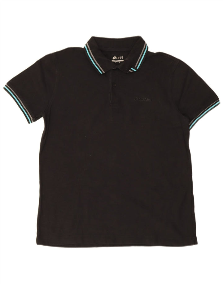 Μπλουζάκι Polo Lotto Mens Life's Medium Μαύρο