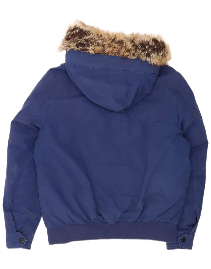 Michael Kors Ανδρικό μπουφάν μπουφάν με κουκούλα UK 36 Small Blue Polyester