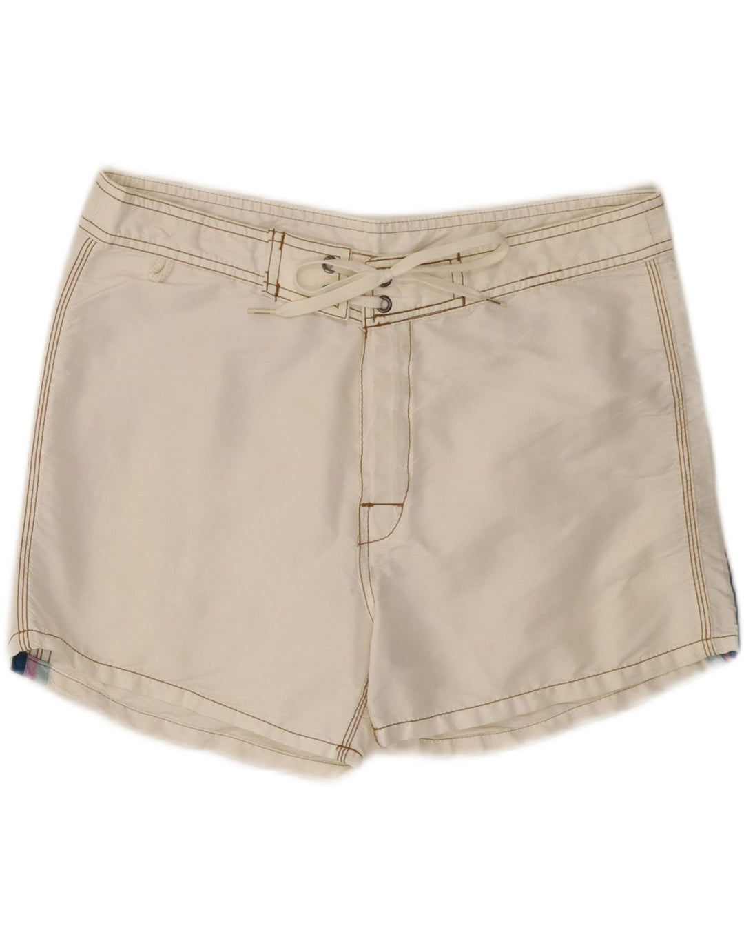 SUNDEK Mens Sport Shorts Medium  White Polyester