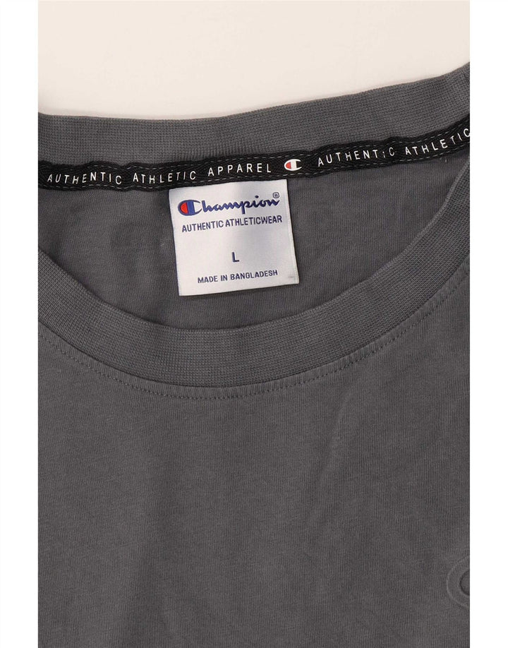 Champion Ανδρικό T-Shirt κανονικό μπλουζάκι, μεγάλο γκρι βαμβακερό