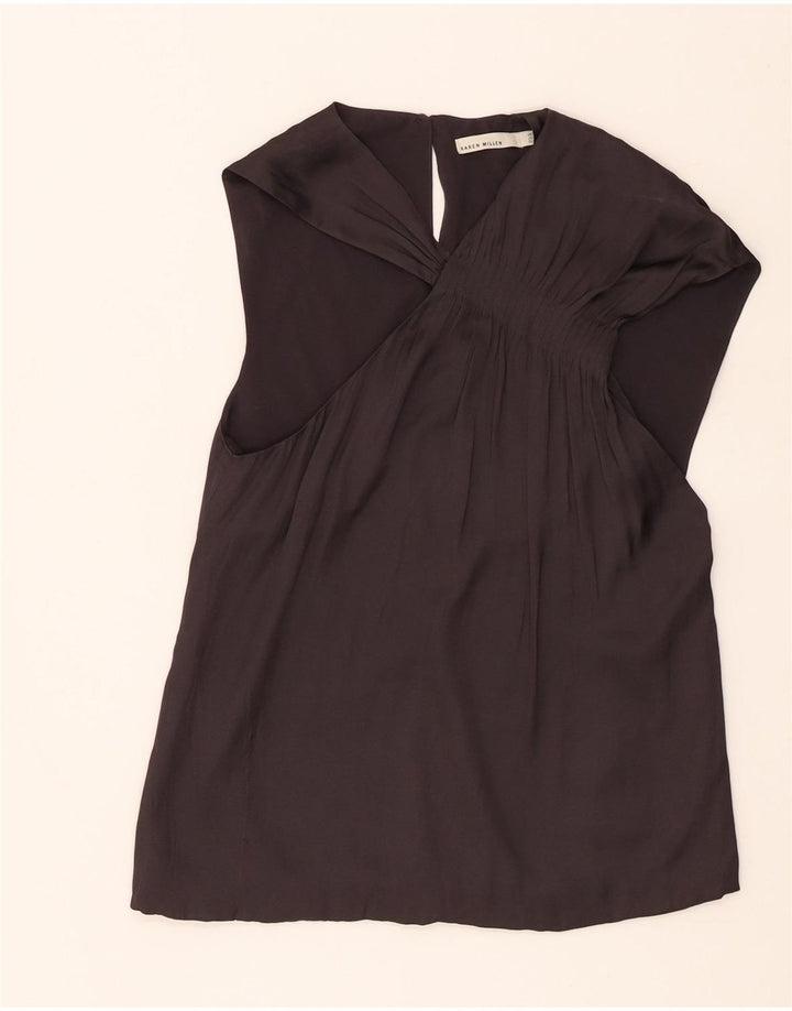 Karen Millen Γυναικεία Αμάνικη Μπλούζα Τοπ UK 8 Small Black Polyester