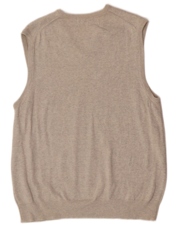 Marks & Spencer Mens Blue Harbour Vest Tank Top UK 41/43 Large Beige