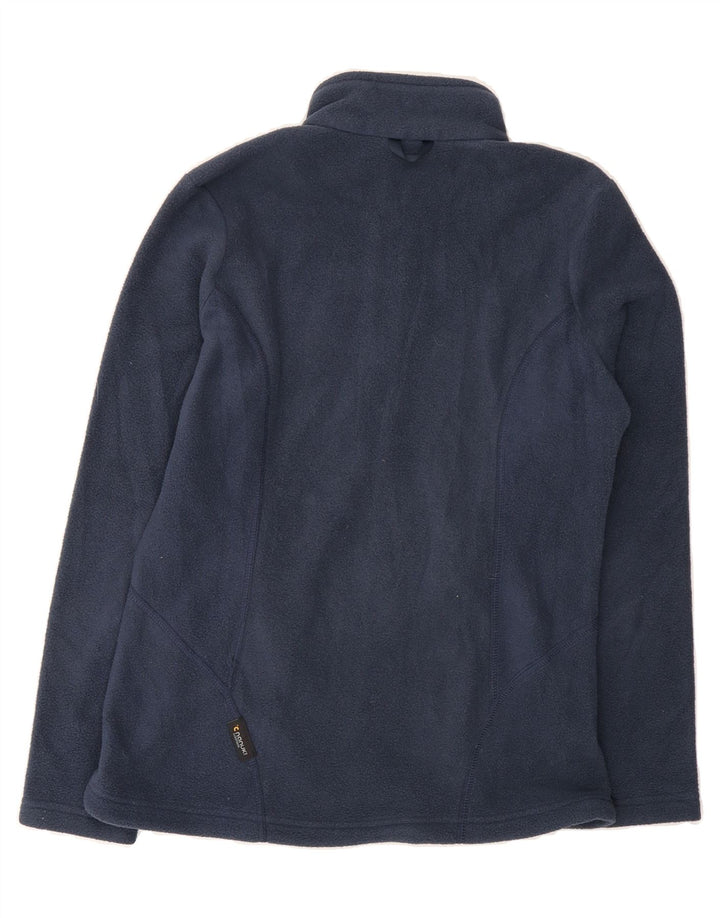 JACK WOLFSKIN Womens Fleece Jacket UK 6 XS Navy Blue Polyester Vintage Jack Wolfskin and Second-Hand Jack Wolfskin from Messina Hembry 