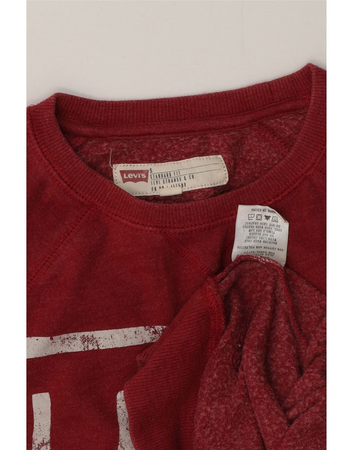 Ανδρικό φούτερ LEVI'S με γραφικό κανονικό βαμβακερό, μικρό κόκκινο βαμβακερό