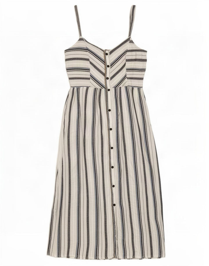 Zara Γυναικείο Sundress UK 6 XS Λευκό ριγέ