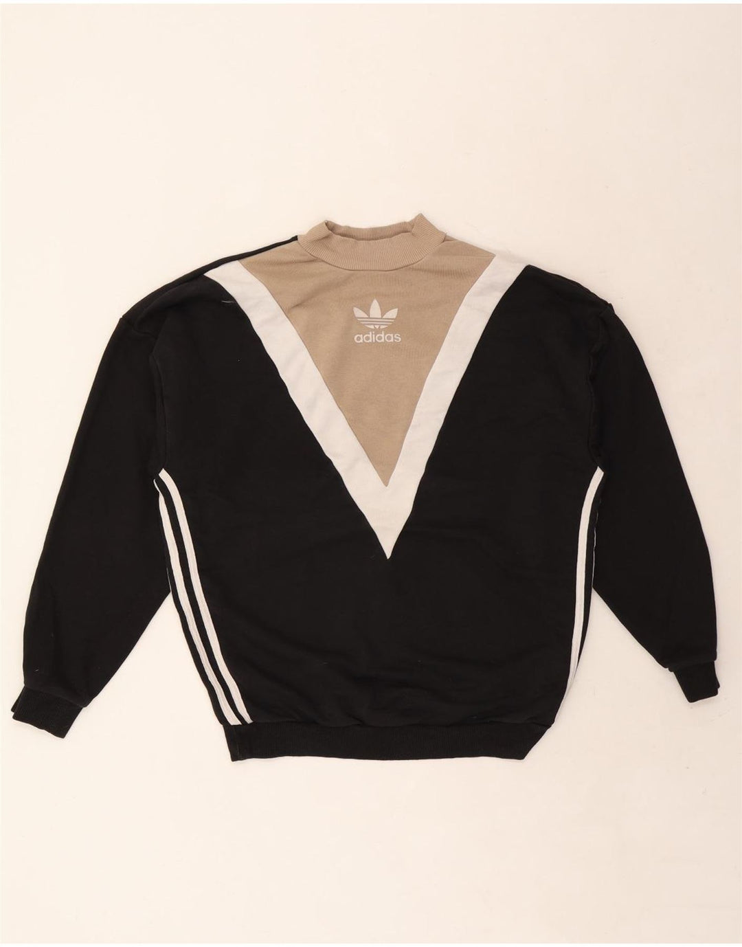 Γυναικείο φούτερ Adidas Jumper UK 14 Medium Black Colourblock Βαμβακερό