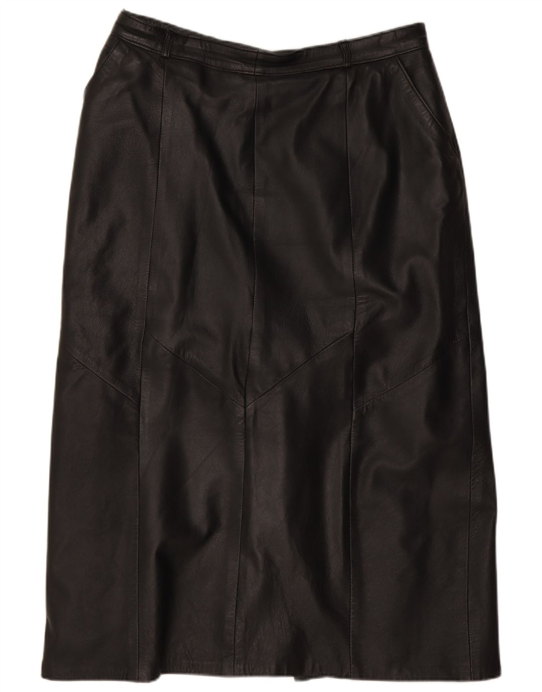 Vintage Γυναικεία Δερμάτινη Φούστα IT 42 Medium W28 Μαύρη