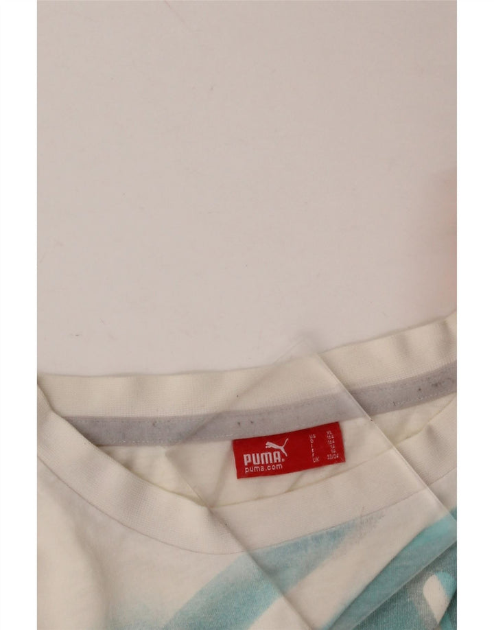 Γραφικό T-Shirt PUMA Boys Top 13-14 ετών Λευκό