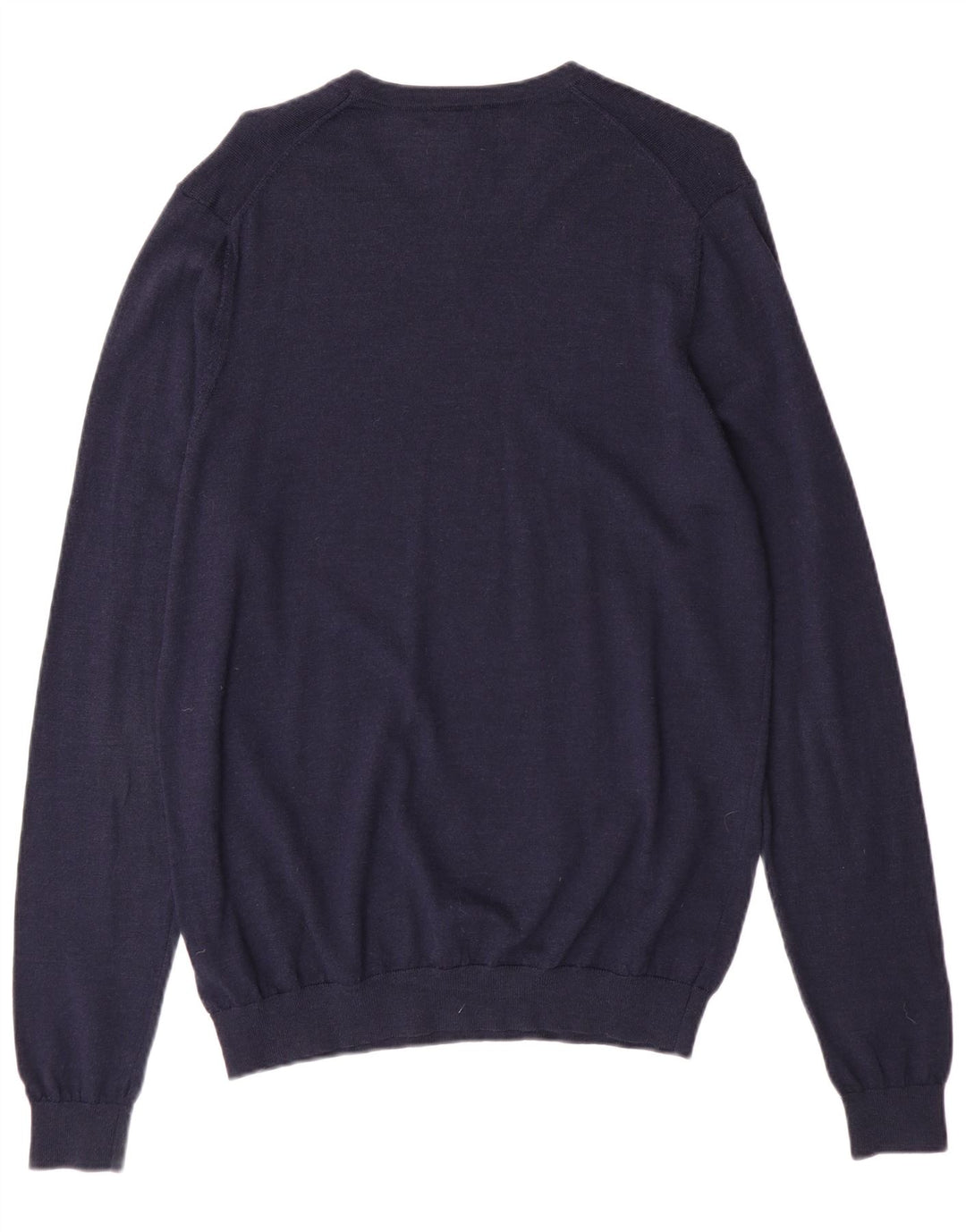 Marks & Spencer Ανδρικό πουλόβερ με λαιμόκοψη με λαιμόκοψη μεσαίου μήκους μπλε μερινό